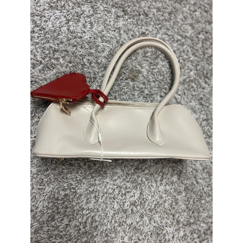 Urban Expressions Oatmilk Cream Handbag with Red Heart Charm 36956A